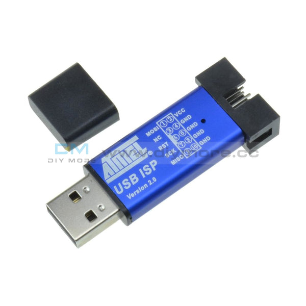 Mini USBISP USBASP Programmer V2.0 – Aluminum Case For 51 AVR MCUs (WIN7 64 Compatible)