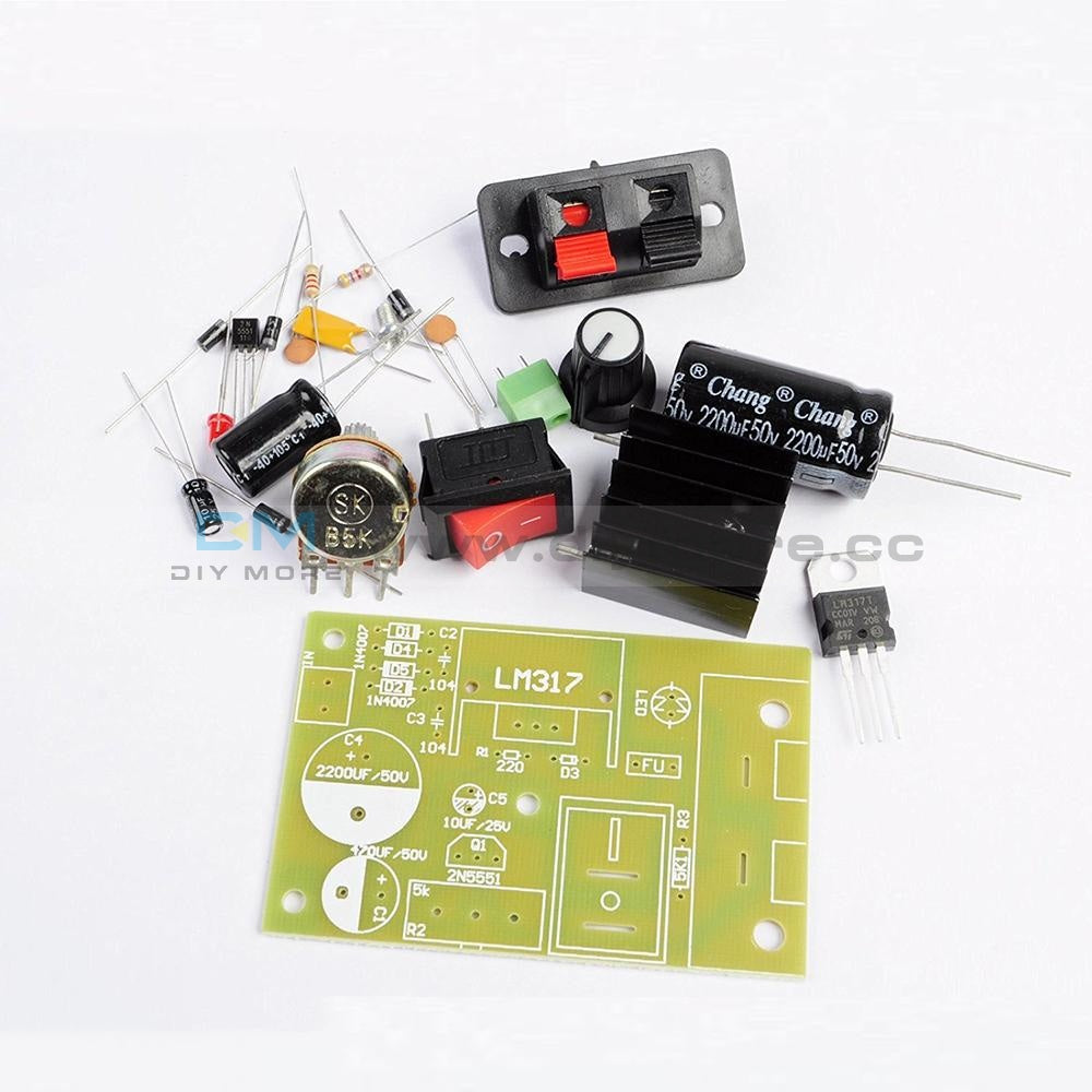 Lm317 Dc 5V-35V To 1.25V-30V Diy Kit Ac/dc Step Down Power Supply Module Buck Converter With Switch