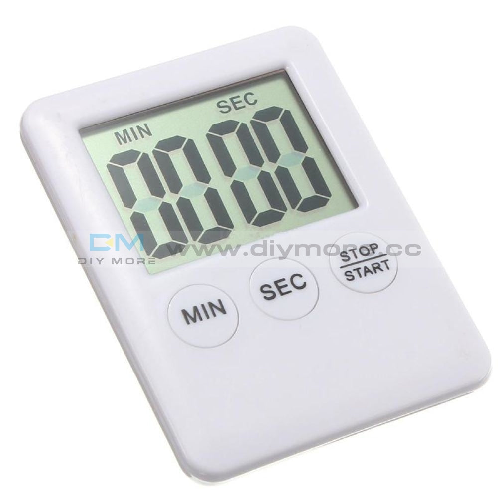 Mini Lcd Kitchen Alarm Digital Timer Cooking Count Up Countdown Tools White Display Module