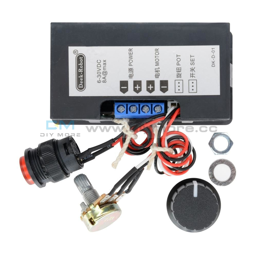 Dc 12V 24V 6-30V Max 8A Pwm Motor Speed Controller With Digital Display & Switch