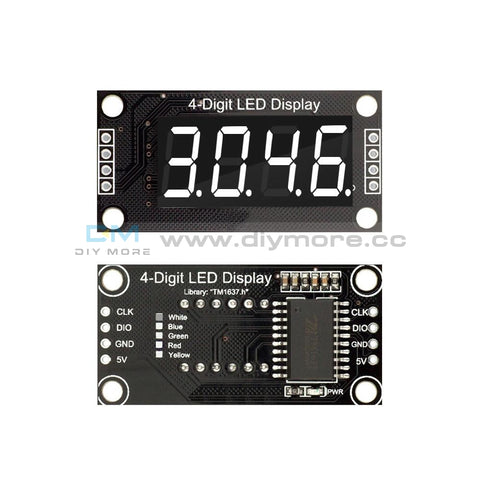 0.36 Inch Tm1637 4-Digit Tube Led Red/green/white/yellow/blue Color Digital Display Module For