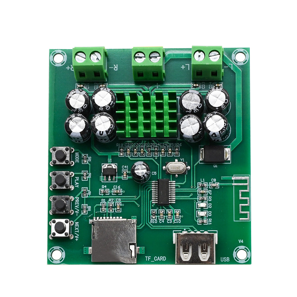 DC12-24V TPA3116D2 Bluetooth 2*50W U-Disk TF Card Player Power Amplifier Board
