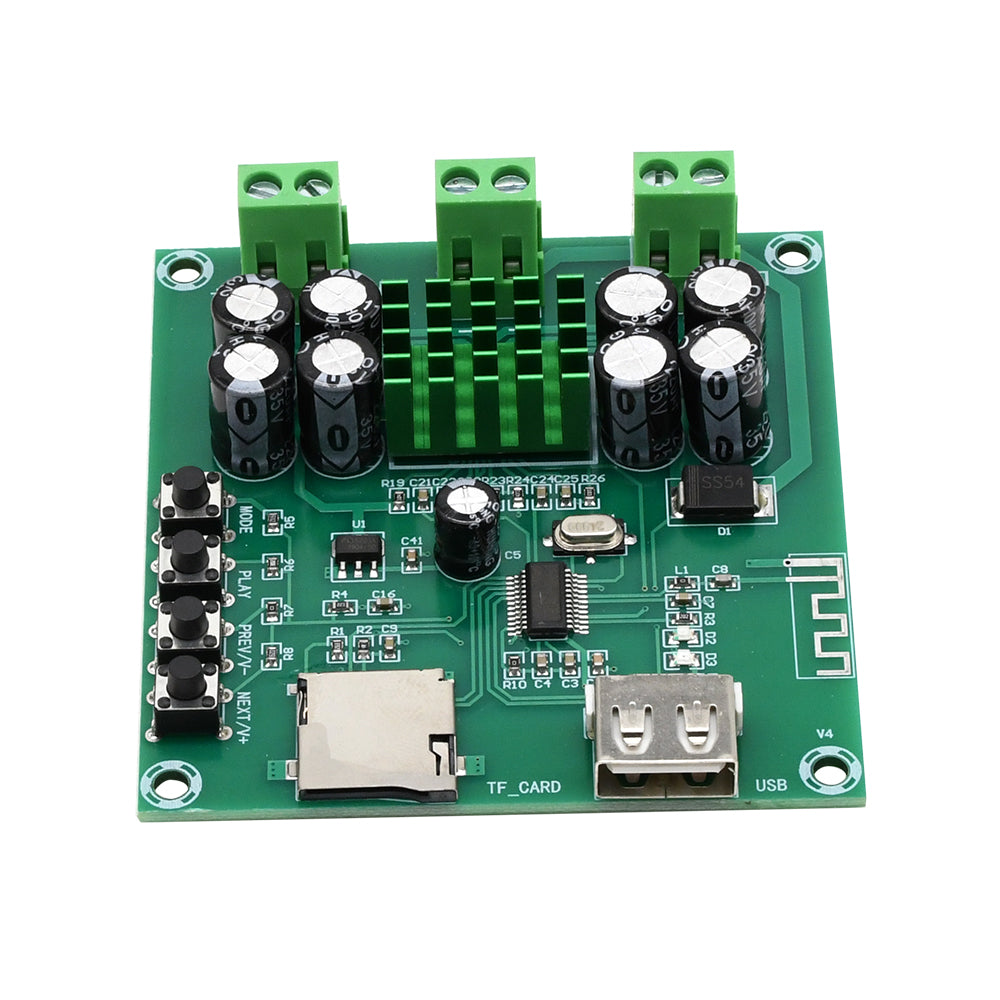 DC12-24V TPA3116D2 Bluetooth 2*50W U-Disk TF Card Player Power Amplifier Board