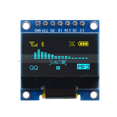 0.96 I2C Iic Spi Serial 128X64 Oled Lcd Display Ssd1306 For Arduino 51 Stm32 White/blue/blue+Yellow