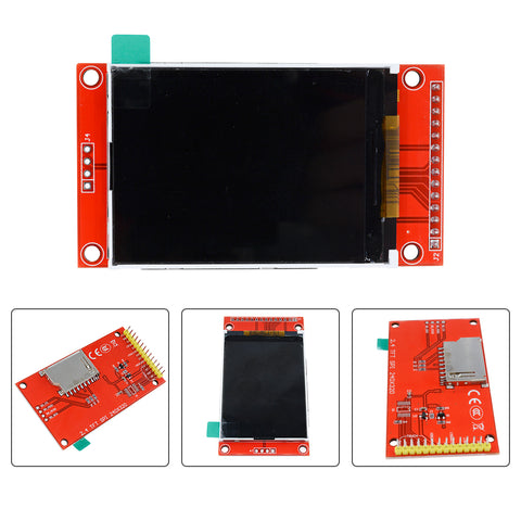 2.4" 2.4 inch 240x320 SPI TFT LCD Serial Port Module 5V/3.3V PBC Adapter Micro SD ILI9341 White LED RGB Vertical Stripe No Touch