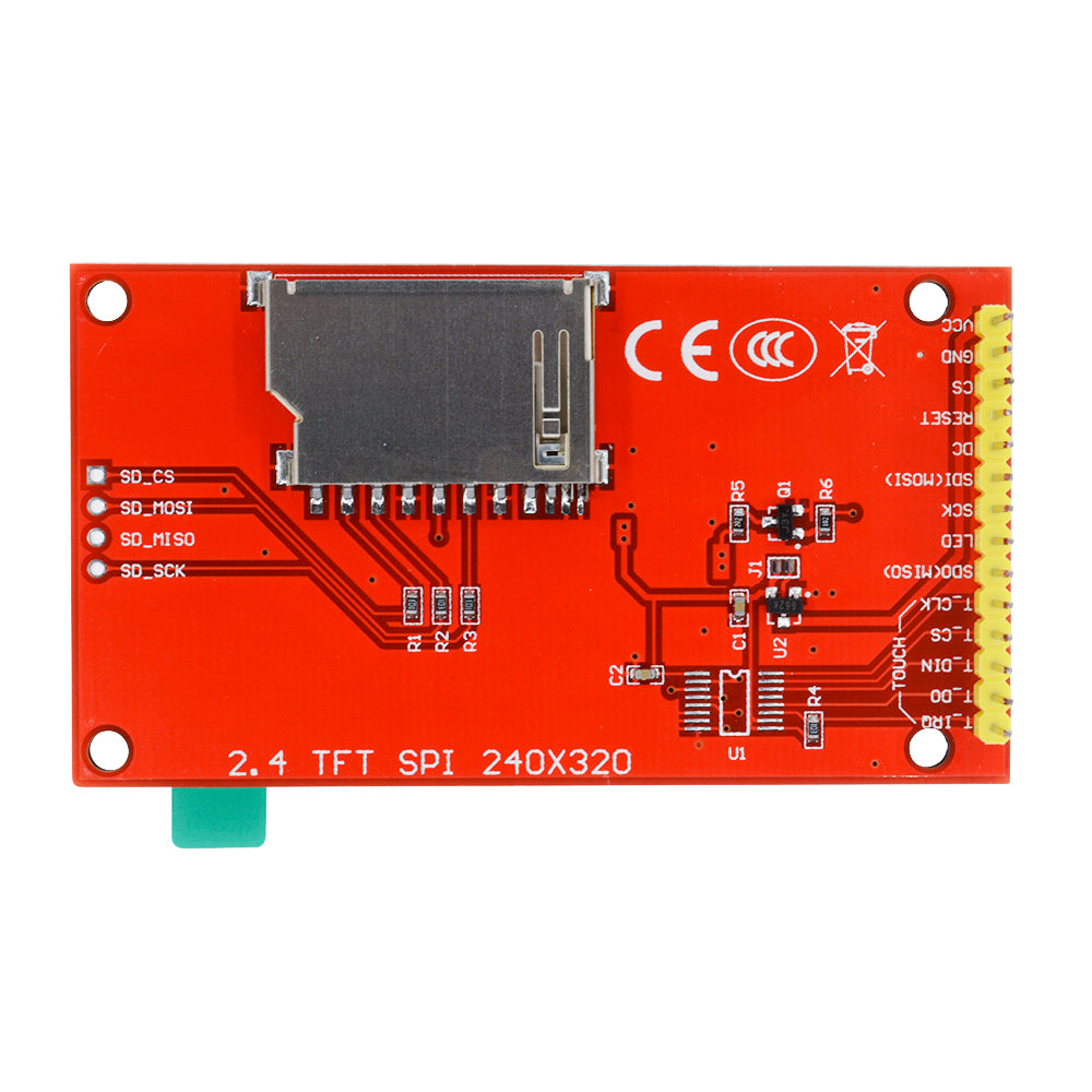 2.4" 2.4 inch 240x320 SPI TFT LCD Serial Port Module 5V/3.3V PBC Adapter Micro SD ILI9341 White LED RGB Vertical Stripe No Touch
