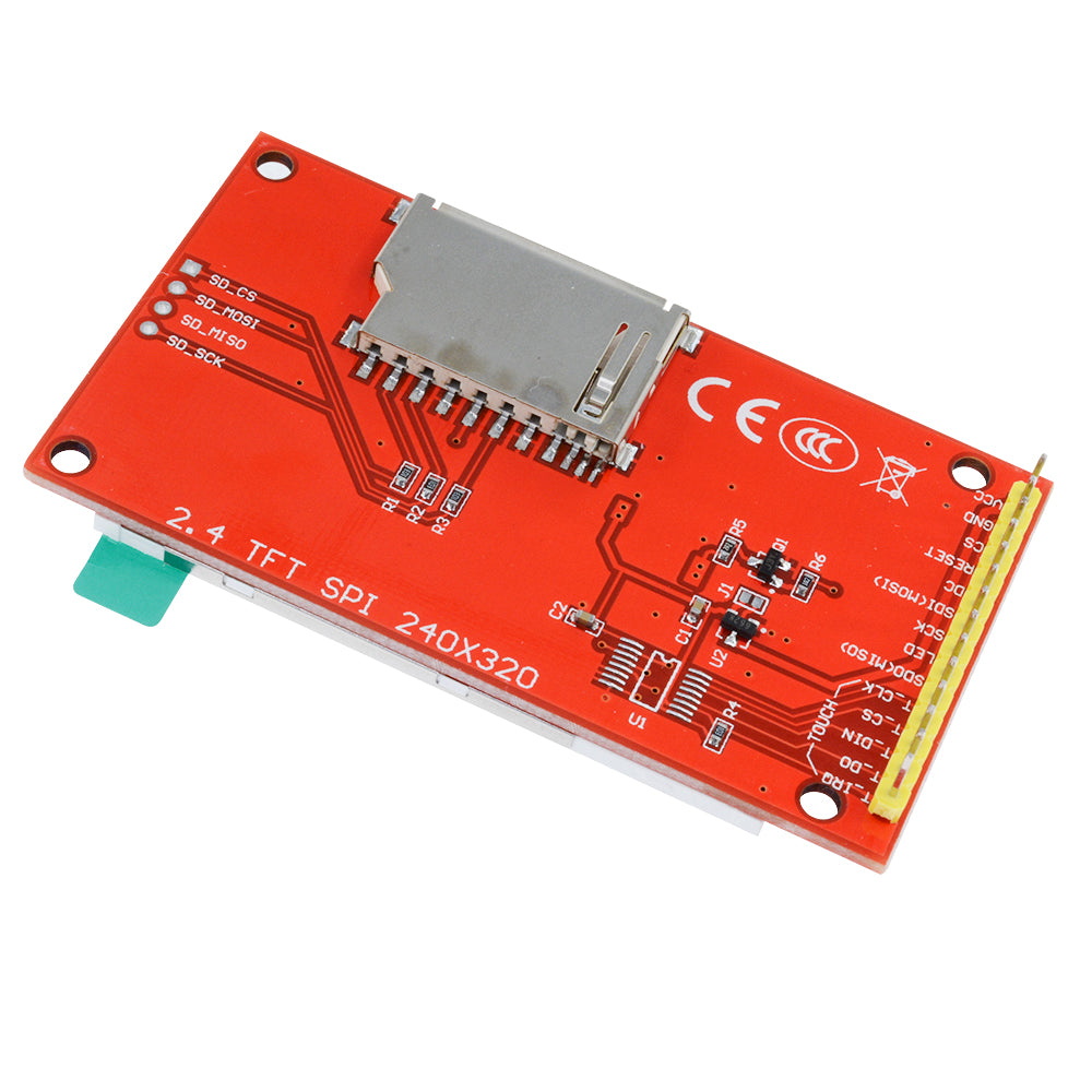 2.4" 2.4 inch 240x320 SPI TFT LCD Serial Port Module 5V/3.3V PBC Adapter Micro SD ILI9341 White LED RGB Vertical Stripe No Touch