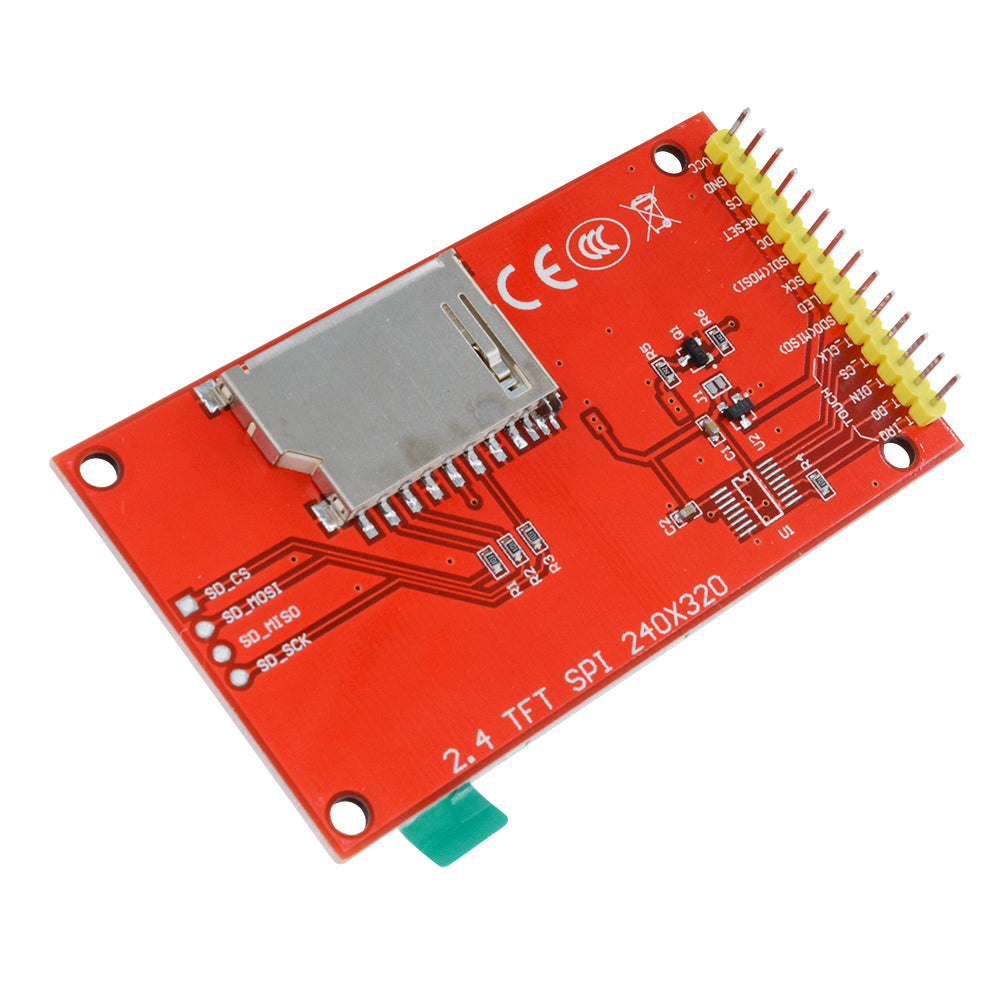 2.4" 2.4 inch 240x320 SPI TFT LCD Serial Port Module 5V/3.3V PBC Adapter Micro SD ILI9341 White LED RGB Vertical Stripe No Touch