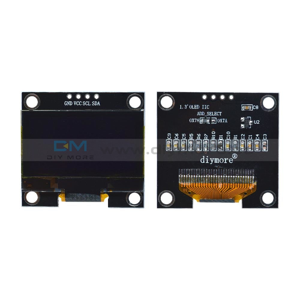 0.96 Inch 6Pin Iic I2C Spi Interface Oled White Lcd Display Module For Arduino Raspberry Pi Smt32