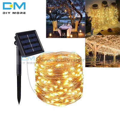 10M Outdoor Led Solar Lamp String Lights Fairy Holiday Christmas Party Garden 100 Leds Waterproof