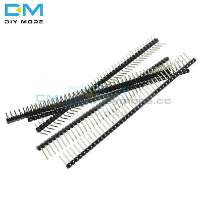 10Pcs 40 Pin 1X40 Single Row Male 2.54Mm Breakable Header Right Angle Connector Strip Bending