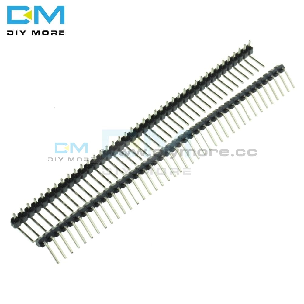 10Pcs 40 Pin 1X40 Single Row Male 2.54Mm Breakable Header Right Angle Connector Strip Bending