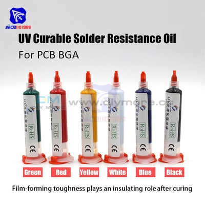 10Cc Uv Pcb Bga Solder Resist Curable Soldering Resistance Oil Great Mast Repair Paint