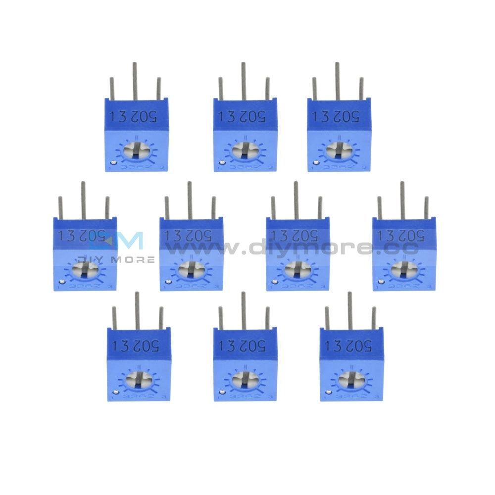 10Pcs 3362P-502 3362 P 5K Ohm High Precision Variable Resistor Potentiometer Tools