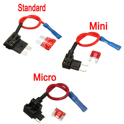 12V Car Add-a-circuit Fuse TAP Adapter Mini ATM APM Auto 10A Blade Fuse Holder