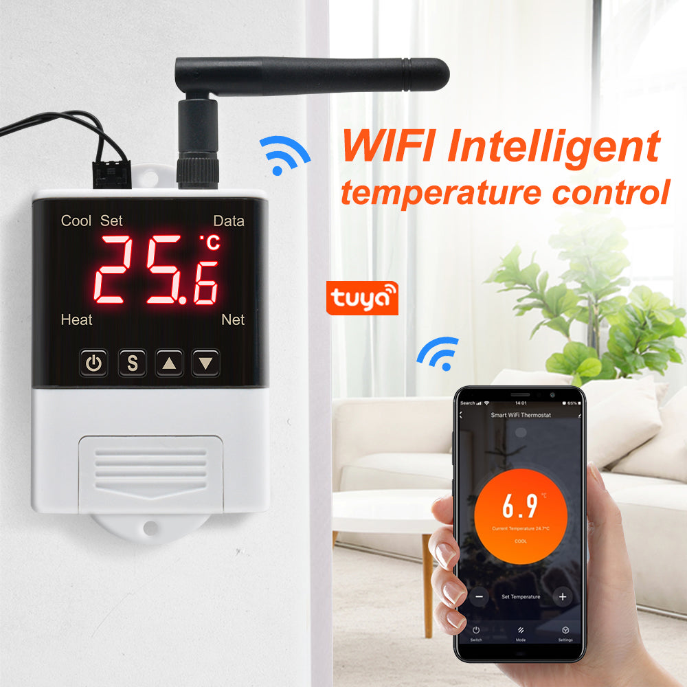 Digital Thermostat AC 110V-220V WiFi Intelligent Temperature Controller Sensor