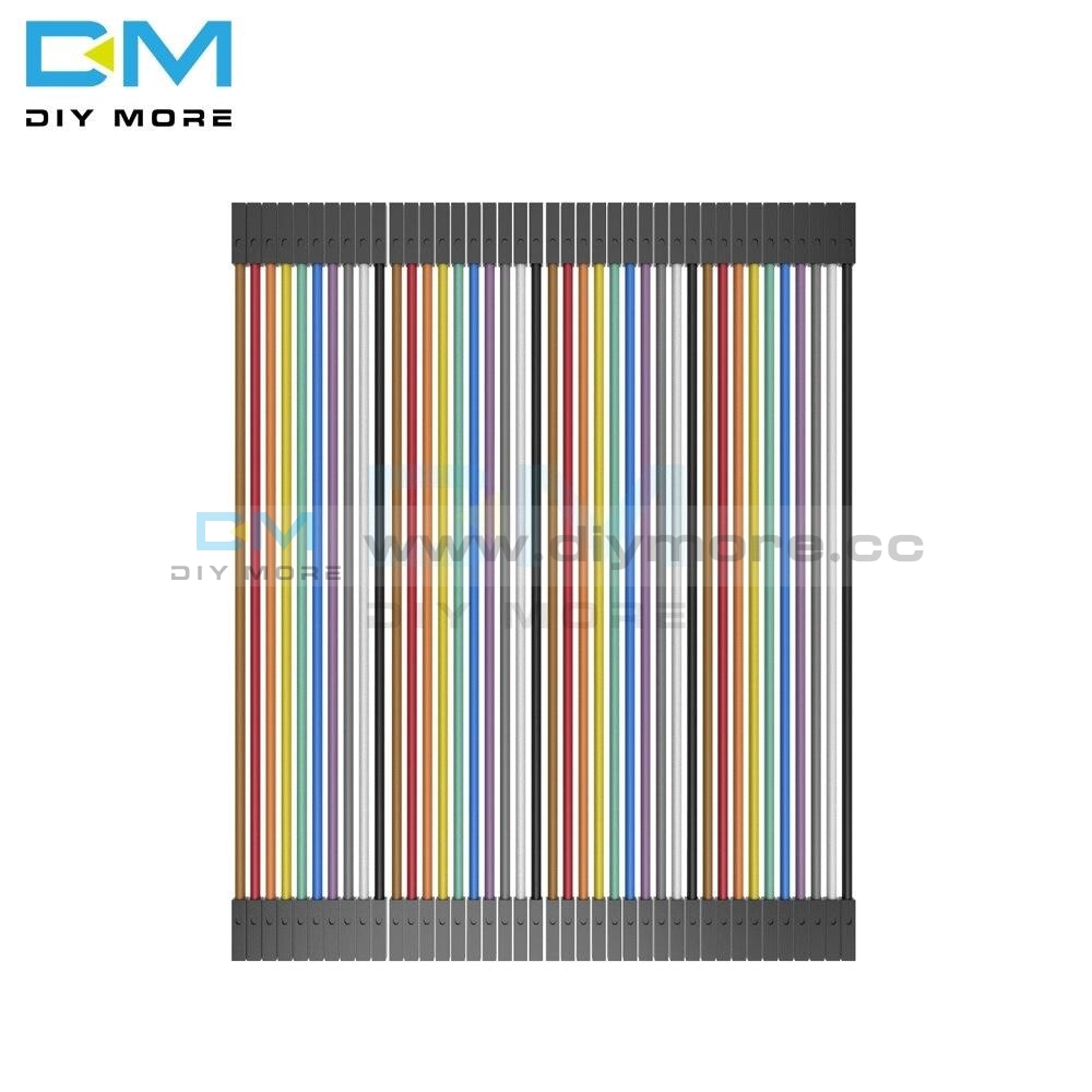2 X 40Pin 80Pcs Dupont Cable Jumper Wire Ribbon Line Female To 10Cm 1P Diameter:2.54Mm For Arduino