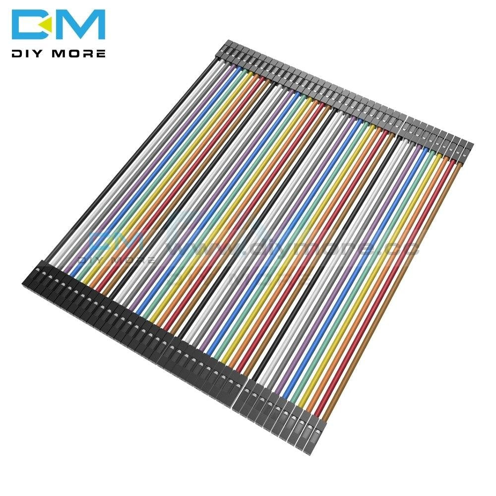2 X 40Pin 80Pcs Dupont Cable Jumper Wire Ribbon Line Female To 10Cm 1P Diameter:2.54Mm For Arduino