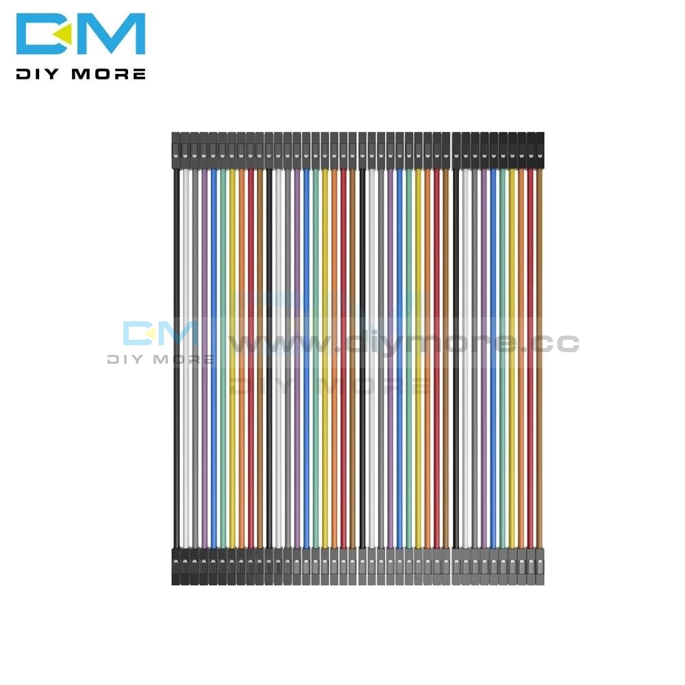 2 X 40Pin 80Pcs Dupont Cable Jumper Wire Ribbon Line Female To 10Cm 1P Diameter:2.54Mm For Arduino