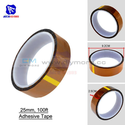 25Mm Width 100Ft Length Self Adhesive Tape High Temperature Heat Resistant Polyimide Roll 260 300