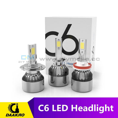 2Pcs/lot C6 Led Car Headlight H7 Led H4 Bulb H1 H11 Hb3 9005 Hb4 9006 72W 4000Lm 8000Lm Auto Lamps