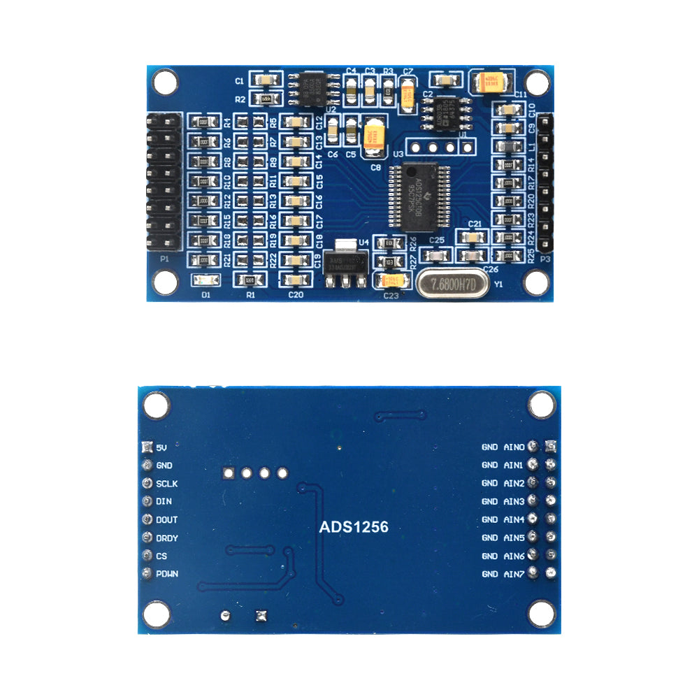 ADS1256 24-bit 8-Channel ADC AD Acquisition Module High-Precision ADC Acquisition Data Acquisition Card