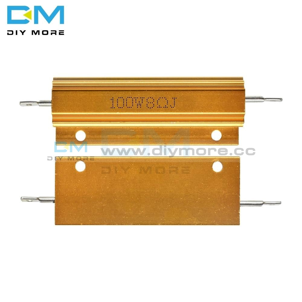 5Pcs 0.5R 1R 2R 4R 6R 8R 10R 20R 100W 5% +5% Aluminum Shell Housed Case Power Wirewound Resistor