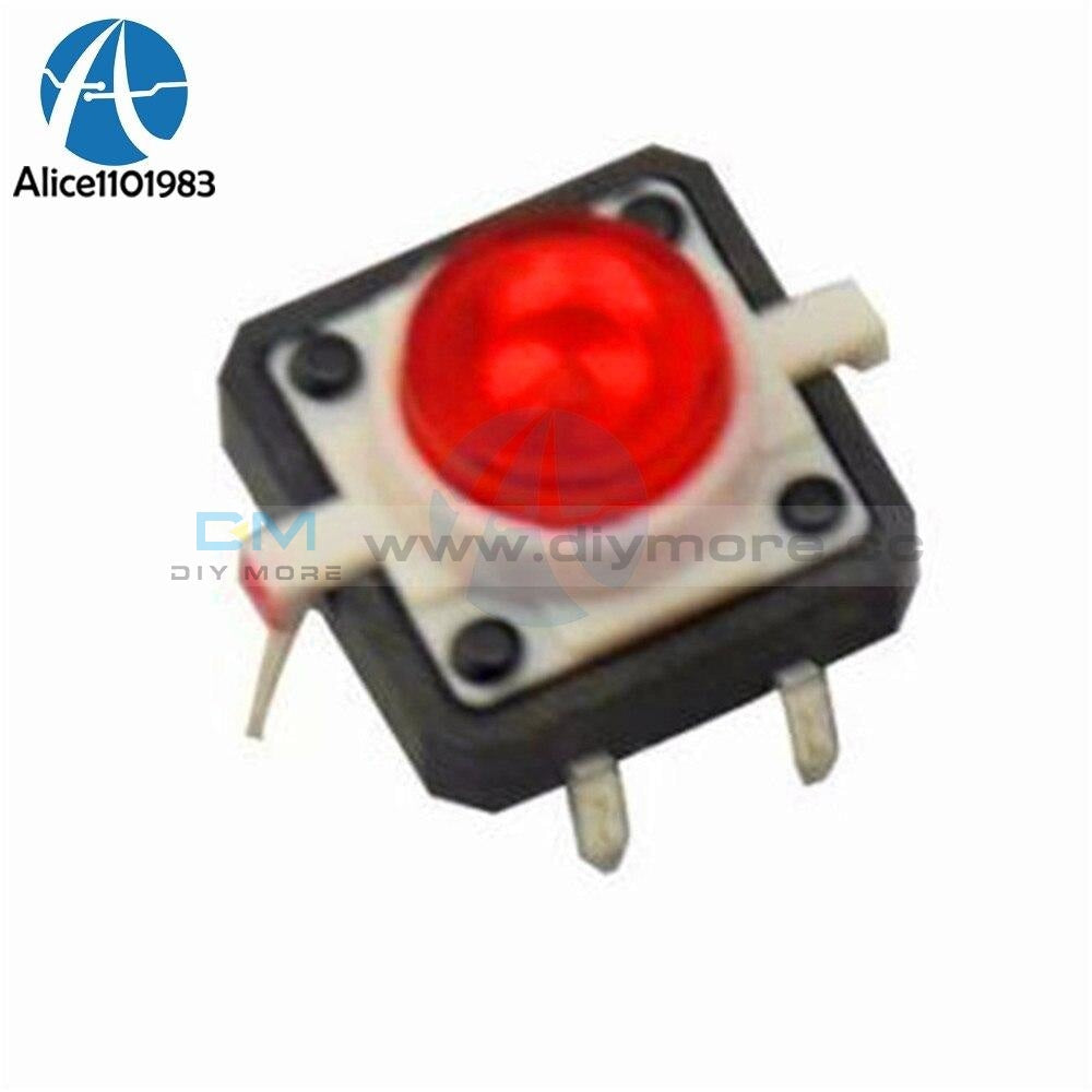 5Pcs 1 Set 12X12X7.3 Tactile Push Button Switch Momentary Tact Led 5 Color 12X12X7.3Mm 12*12*7.3Mm