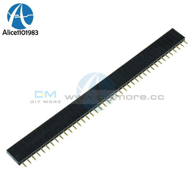 5Pcs 40P 2.54Mm 40 Pin Female Single Row Header Strip New Integrated Circuits