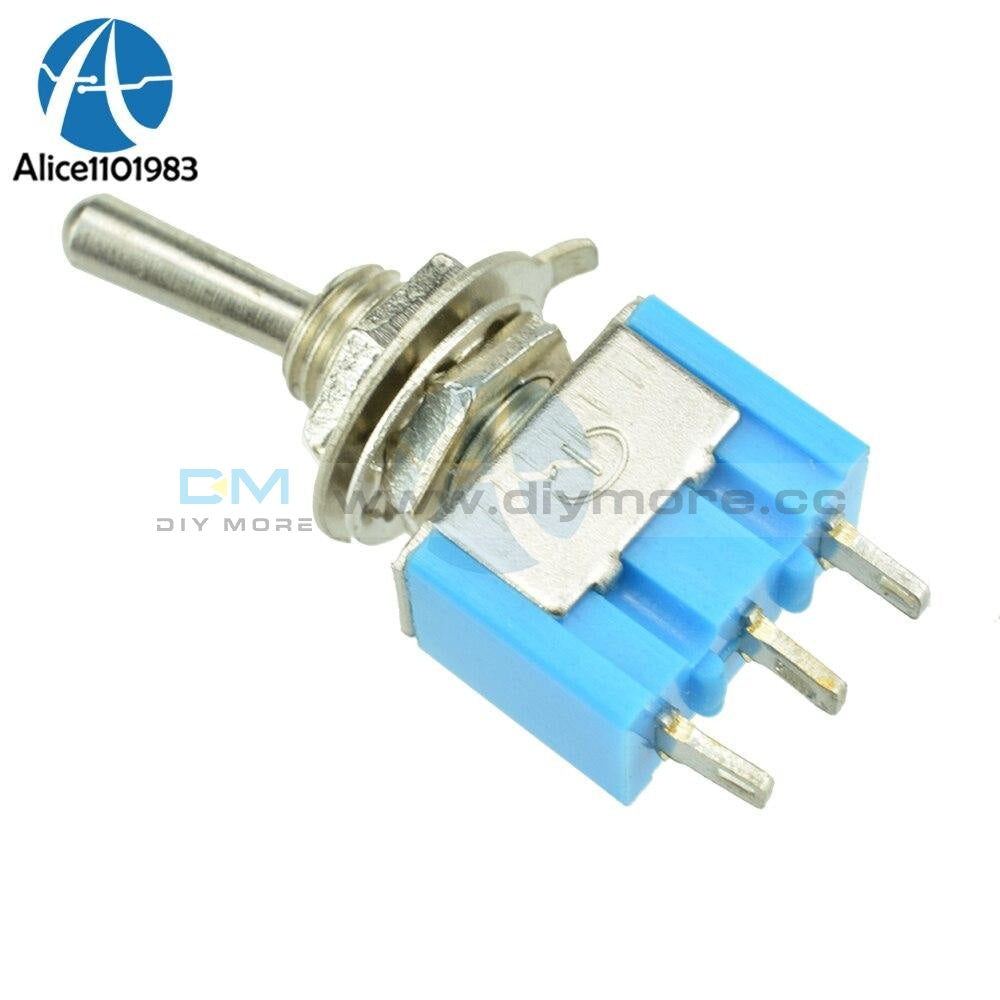 5Pcs Mini 6A Spdt 3A 250V Ac 125V Mts 102 3 Pin 2 Position On On Toggle Switches Module Practic Diy
