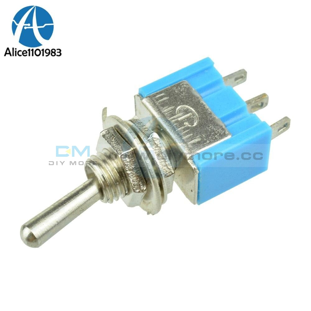 5Pcs Mini 6A Spdt 3A 250V Ac 125V Mts 102 3 Pin 2 Position On On Toggle Switches Module Practic Diy