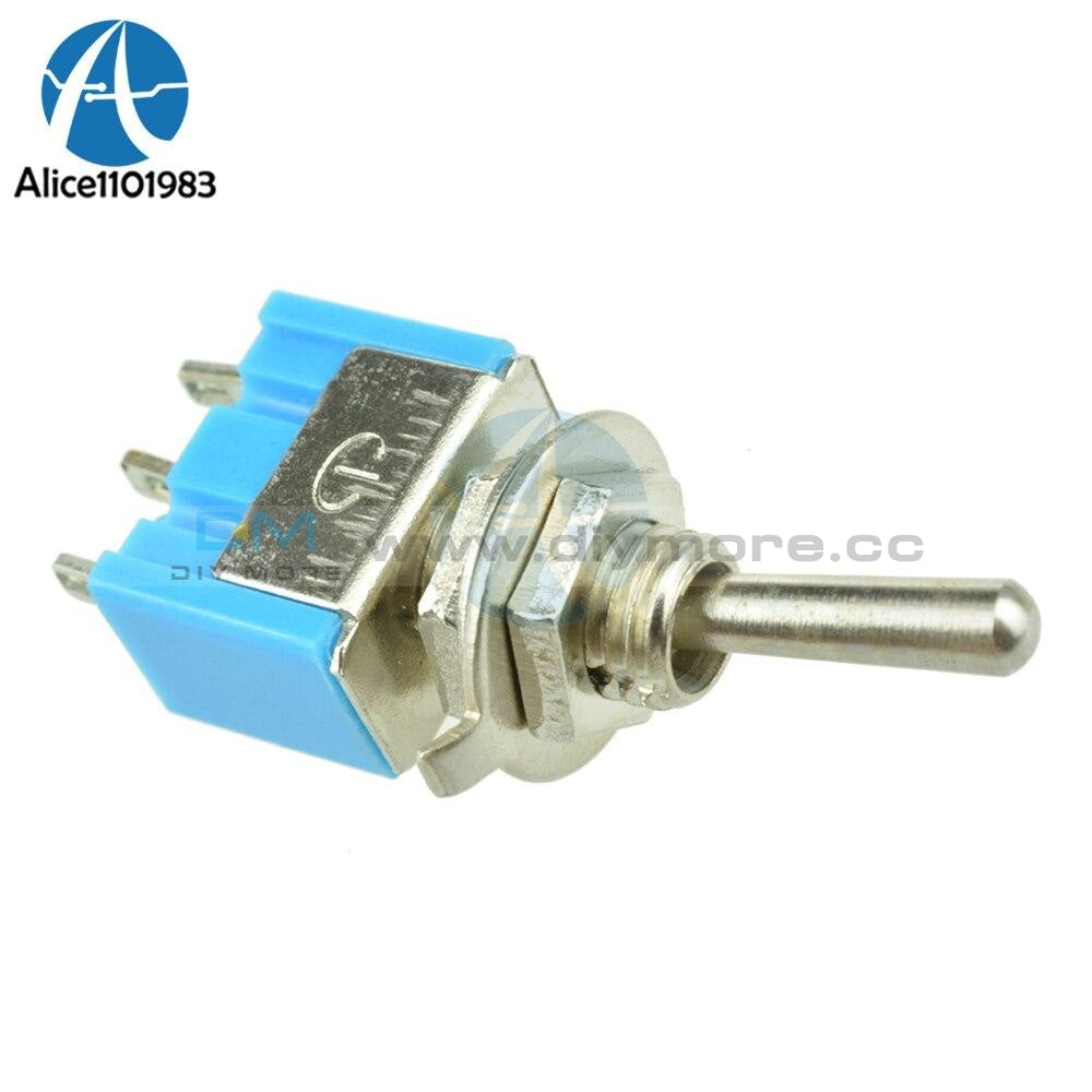 5Pcs Mini 6A Spdt 3A 250V Ac 125V Mts 102 3 Pin 2 Position On On Toggle Switches Module Practic Diy