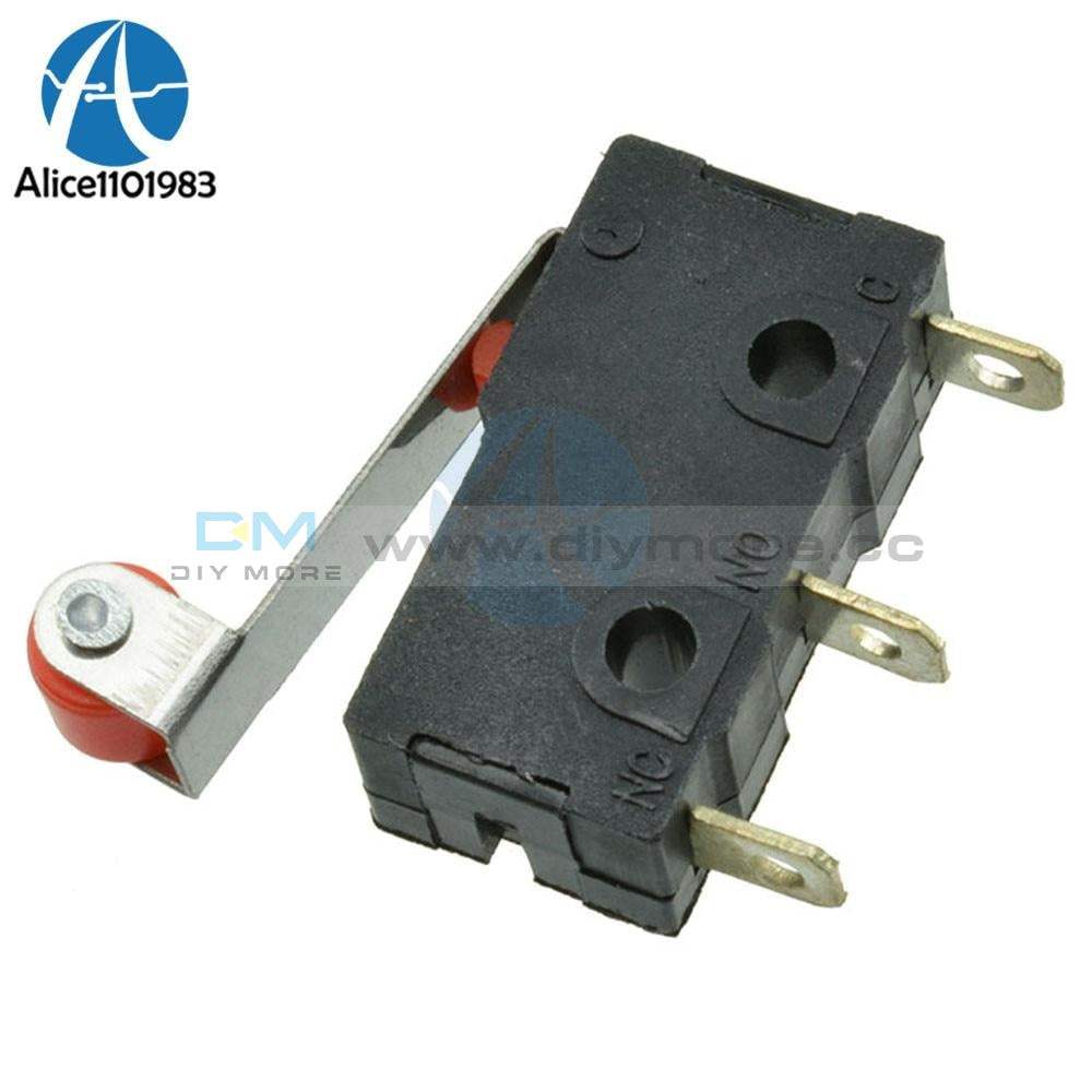 5Pcs Open Close Limit Switch Kw12 3 Micro Roller Lever Arm Normally Module Ac 125V 250V 5A Pcb Board