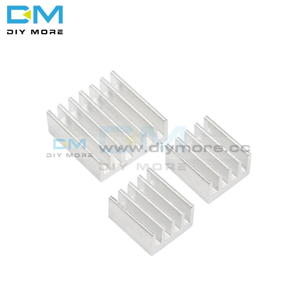 5Set 15Pcs Aluminum Heatsink Fans Pure Cooler Adhesive Kit For Cool Raspberry Pi 3 Heat Sink Set