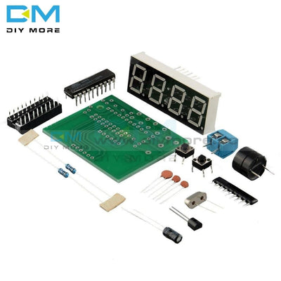 At89C2051 Digital Led Display 4 Bits Electronic Clock Production Suite Diy Kit 0.56 Inch Red Two