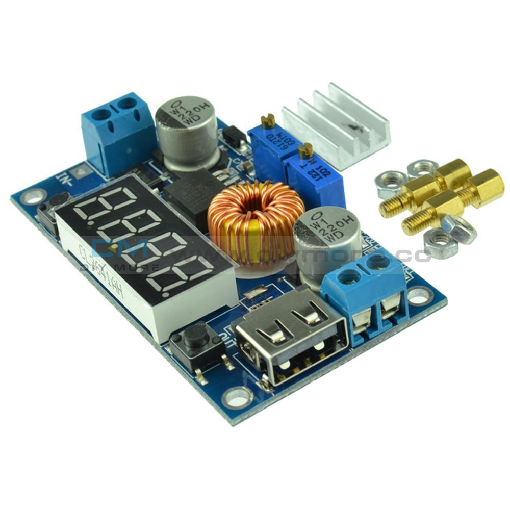 5A Cv Cc Led Drive Lithium Charger Power Step-Down Module W/ Usb Voltmeter Step Down