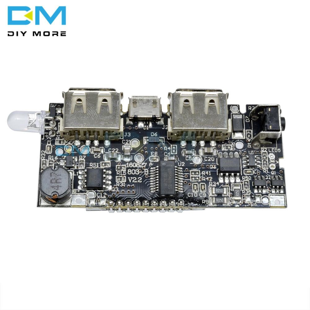 Dual Usb 5V 1A 2.1A Mobile Power Bank 18650 Battery Charger Pcb Module Led Lcd Solar Charging Board