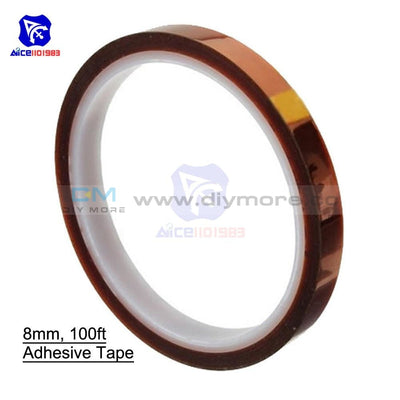 High Temperature Resistant Tape 220 300C Roll 8Mm 30M 100Ft Heat Adhesive Polyimide Insulation