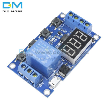 Micro Usb Ws16 Switch Delay Time Relay Module 5V Led Display Automation Cycle Timer Control Board Dc