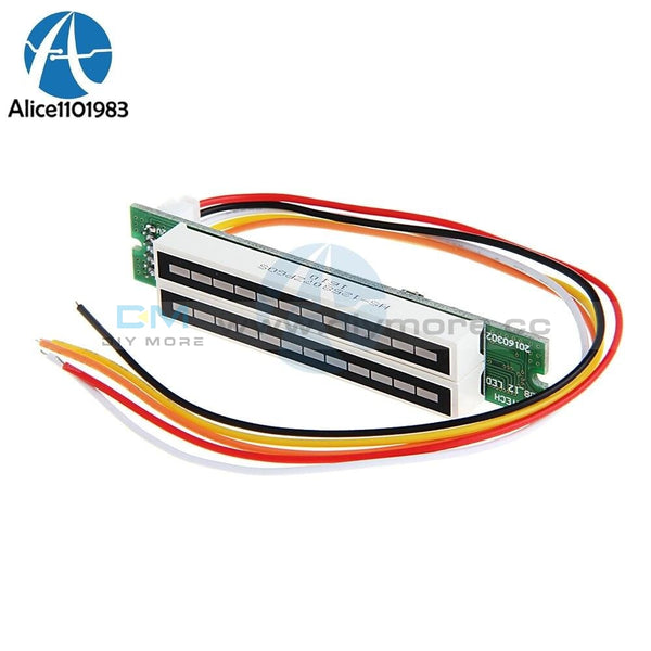 Mini Indicateur Audio VU-mètre Stéréo à 12 Niveaux - 8 Effets D'affichage LED Réglables - Carte DIY Pour Ampli Et Monitoring Audio - Alimentation 7V-12V