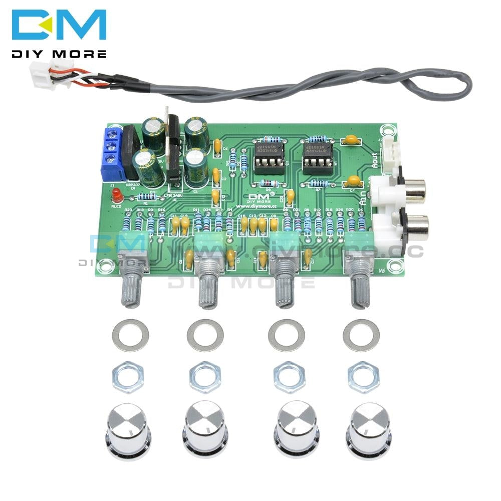 New Ne5532 Stereo Pre Amp Preamplifier Tone Board Audio 4 Channels Amplifier Module 12 24V Ac Dual