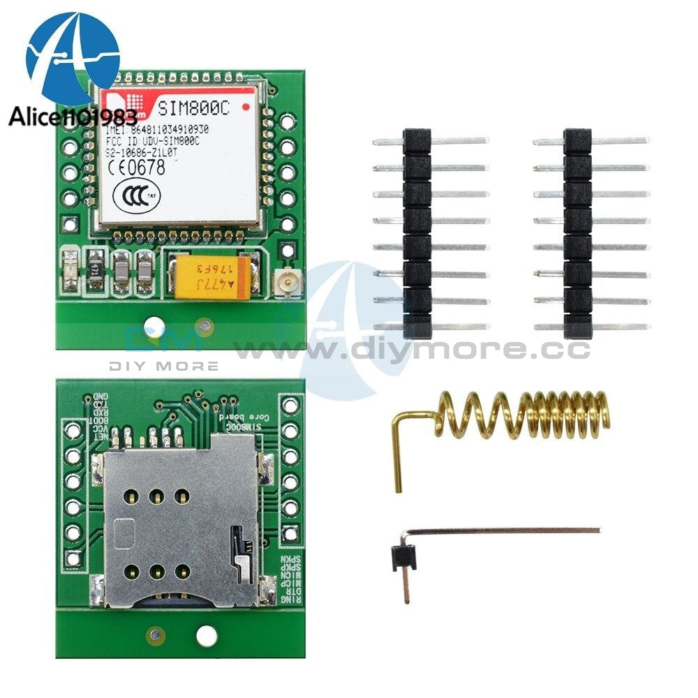 Sim800C Gsm Gprs Module Stm32 Microcontroller 51 Equipped High Tts Micro Sim Card Holder Small Size