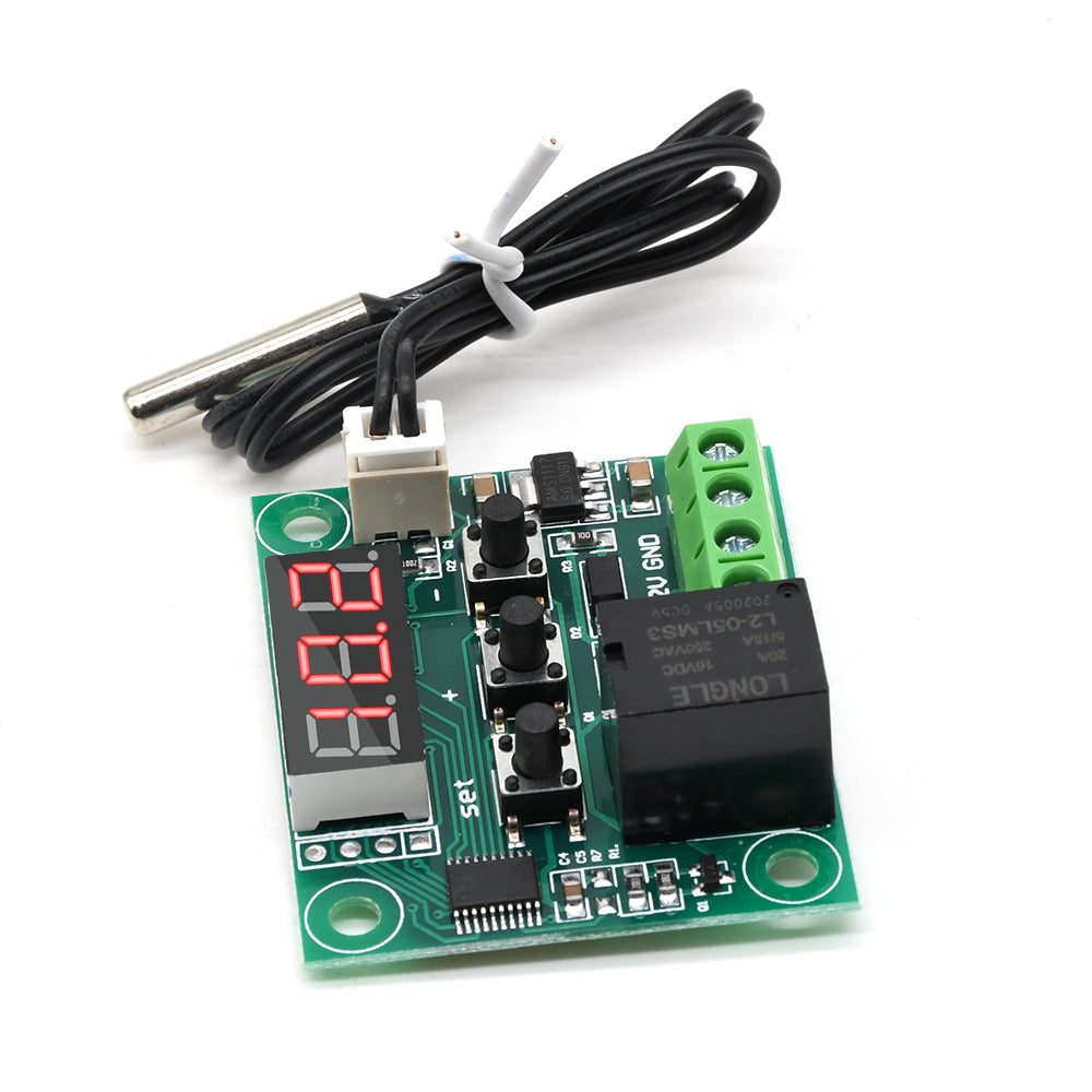 W1209 DC 5V 12V 24V 220V Red Blue LED Digital Thermostat Temperature Control Thermometer Module + NTC Waterproof Sensor Wire