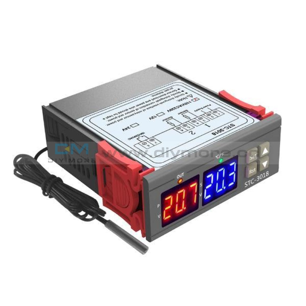 Stc-3018 12V 24V 110-220V Digital Temperature Controller Thermostat Heating Cooling Switch