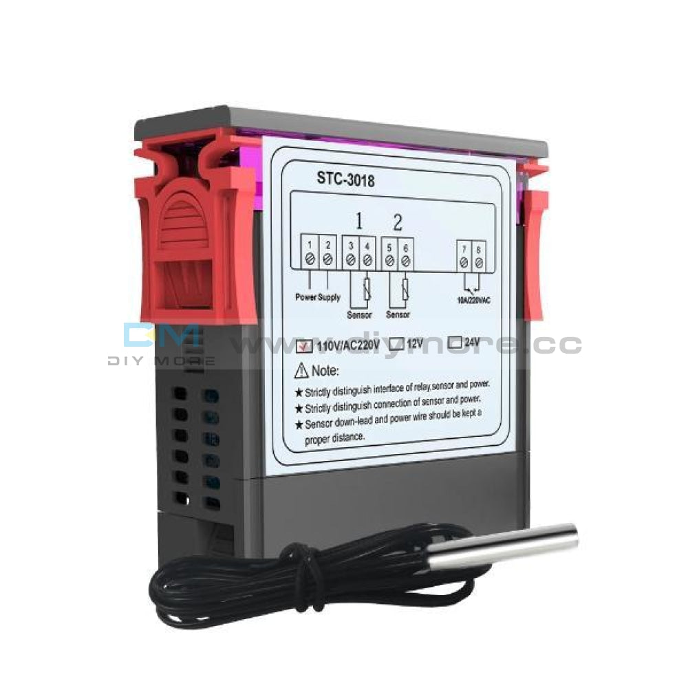Stc-3018 12V 24V 110-220V Digital Temperature Controller Thermostat Heating Cooling Switch