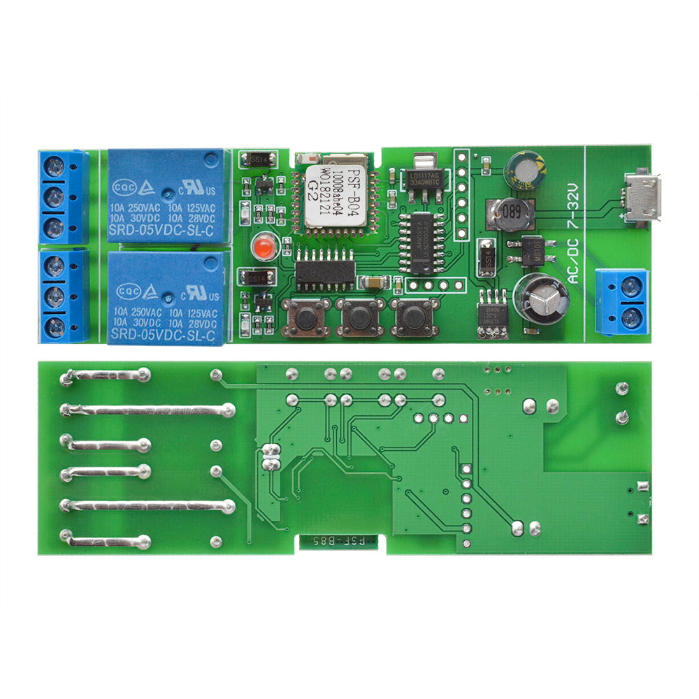 DC 7-32V 2/4 Channel Smart Switch WiFi Wireless Relay Module Home Remote Control