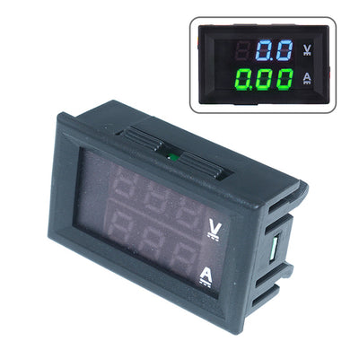 3PCS Digital DC 0-100V 10A Voltmeter Ammeter Voltage AMP Power Dual LED Blue & Green