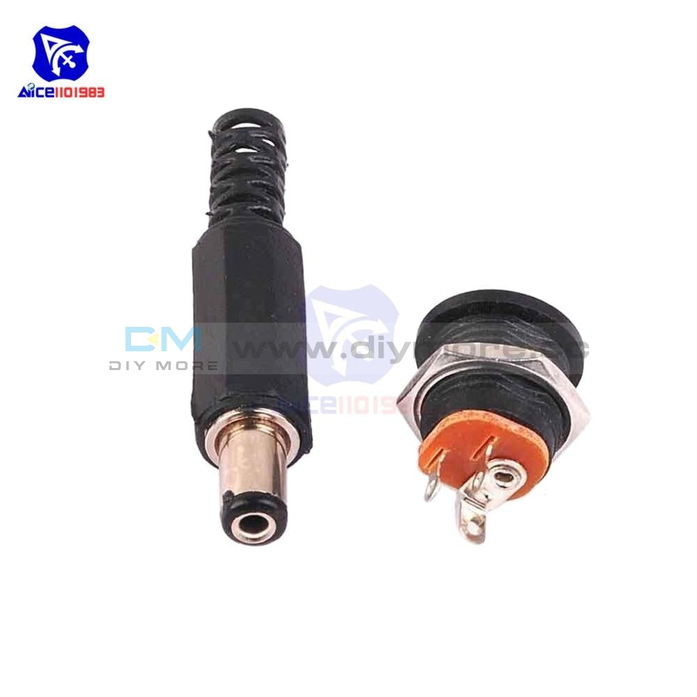 Diymore 10 Pair/lot 5.5X2.1Mm Male Dc Power Jack Plug Connector Female Socket 12V 3A Tools