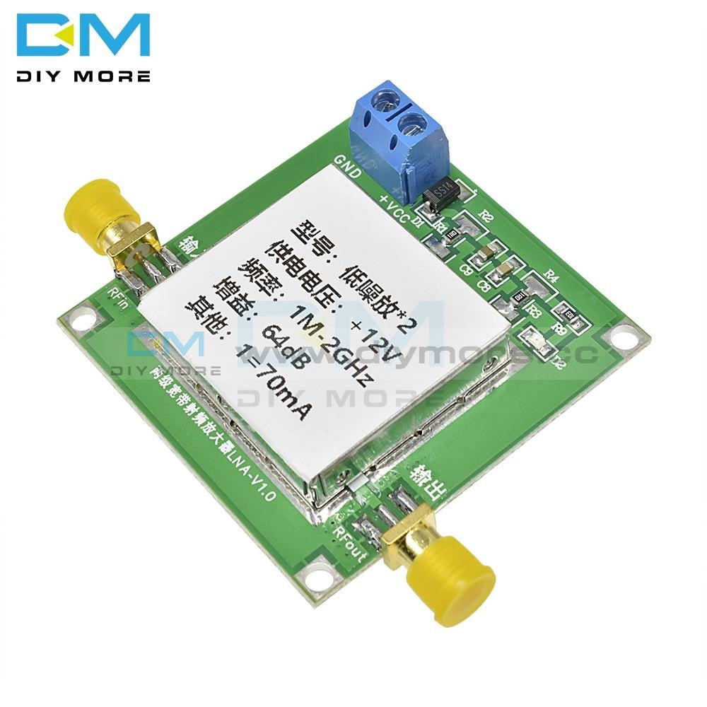Lna 0.1-2Ghz Gain 64Db Rf Broadband Amplifier Board Low Noise Module Dc 12V Noice