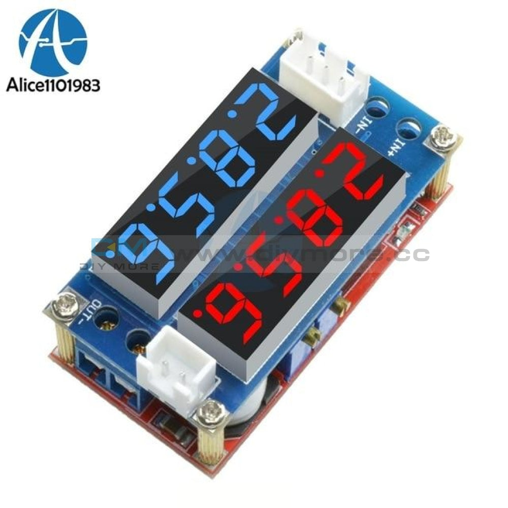 Red Blue Cc Cv Step Down Max 5A Digital Voltmeter Ammeter Display Led Drive Board For Arduino